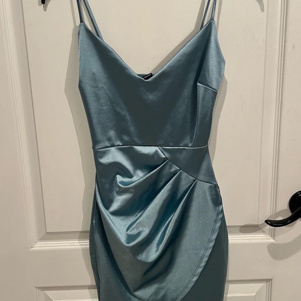 Windsor Blue Satin Dress